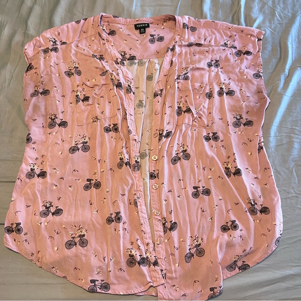 Torrid Biclycle Top Pink XL